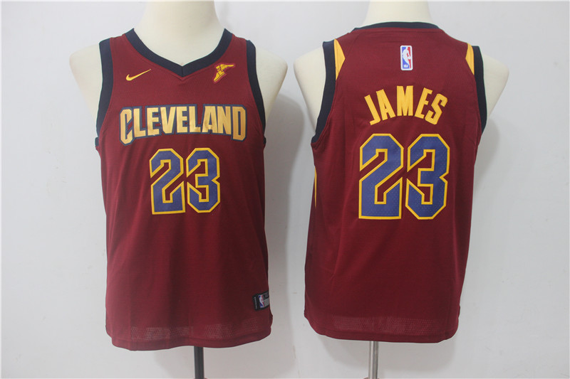 Youth Cleveland Cavaliers 23 James Red Game Nike NBA Jerseys